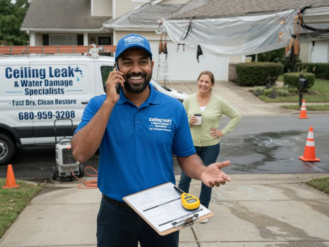 Ceiling Leak Cleanup Elmer, OK FAQs